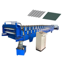 space-saving double layer decking roofing sheet making machine